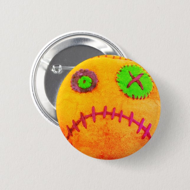 Voodoo Rusted Orange 2 Inch Round Button (Front & Back)