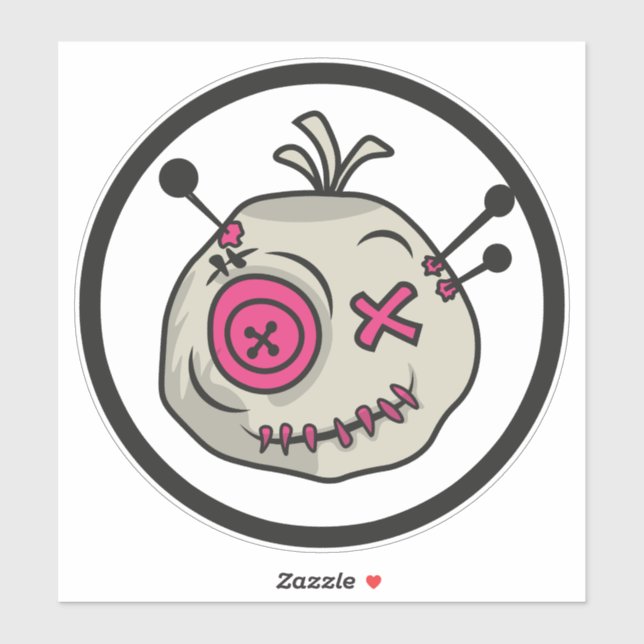 Voodoo Token Large 8" x 8"  Vinyl Sticker (Sheet)