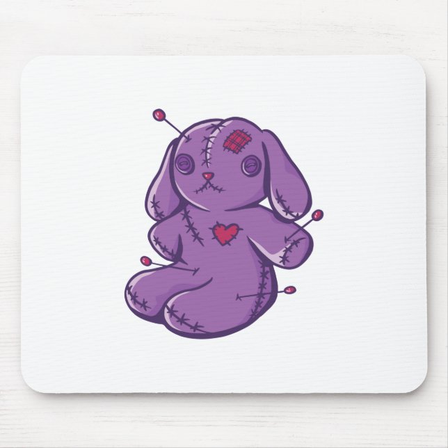 Voodoo Toy - Halloween Bunny Mouse Pad (Front)
