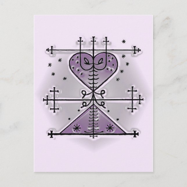 Voodoo Vévé for Manman Brigit Postcard (Front)