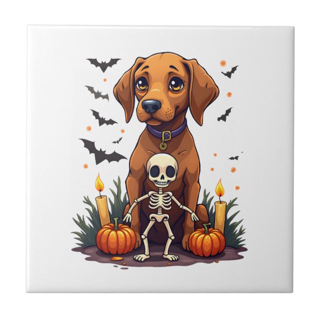 Voodoo Vizsla Dog Tile (Front)
