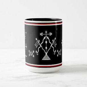 VooDou Tribal Decor Two-Tone Coffee Mug