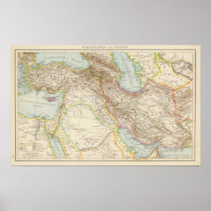 Vorderasien, Persien - Asia Minor and Persia Map Poster