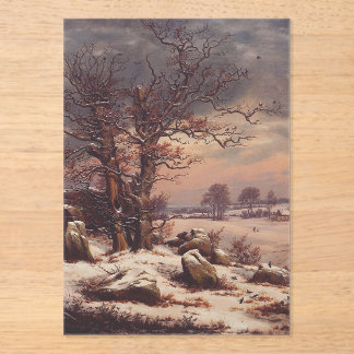Vordingborg in Winter by J.C. Dahl Fine Art Acrylic Invitations