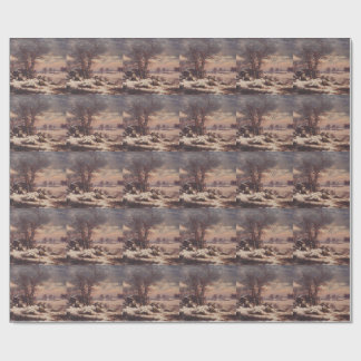 Vordingborg in Winter by J.C. Dahl Fine Art Wrapping Paper