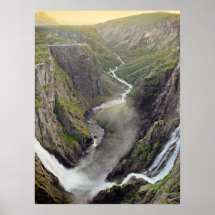 Voringsfossen waterfall in Norway poster