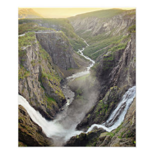 Voringsfossen waterfall in Norway print