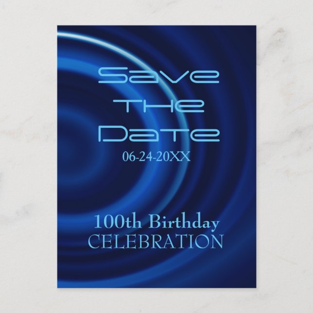 Vortex 100th Birthday Save the Date Postcard (Front)