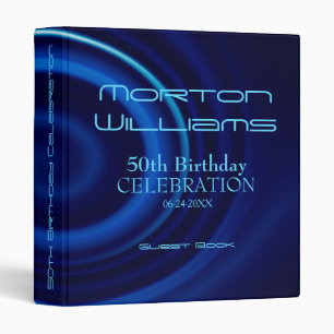 Vortex 50th Birthday Celebration Guest Book Binder