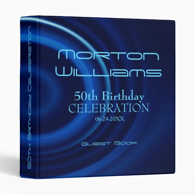 Vortex 50th Birthday Celebration Guest Book Binder (Front/Spine)