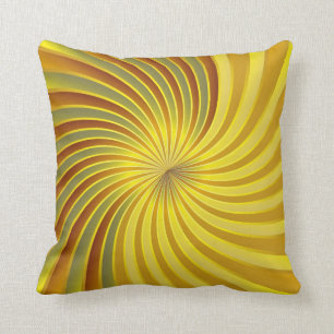 Vortex en spirale d'or de coussin