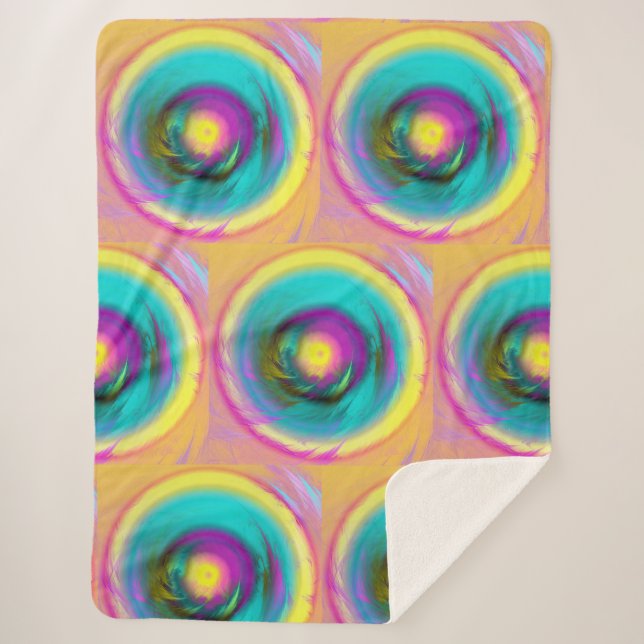 vortex' eye sherpa blanket (Front)