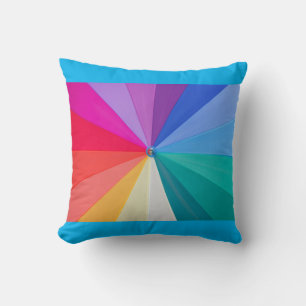 vortex of colours on custom throw pillow