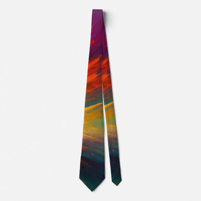 Vortex of Light - Abstract Firestorm in Motion Tie (Front)
