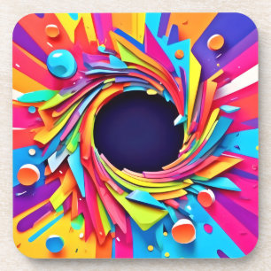 Vortex of Vitality Art Coaster
