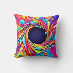 Vortex of Vitality Art Throw Pillow