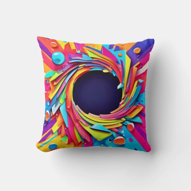 Vortex of Vitality Art Throw Pillow (Front)