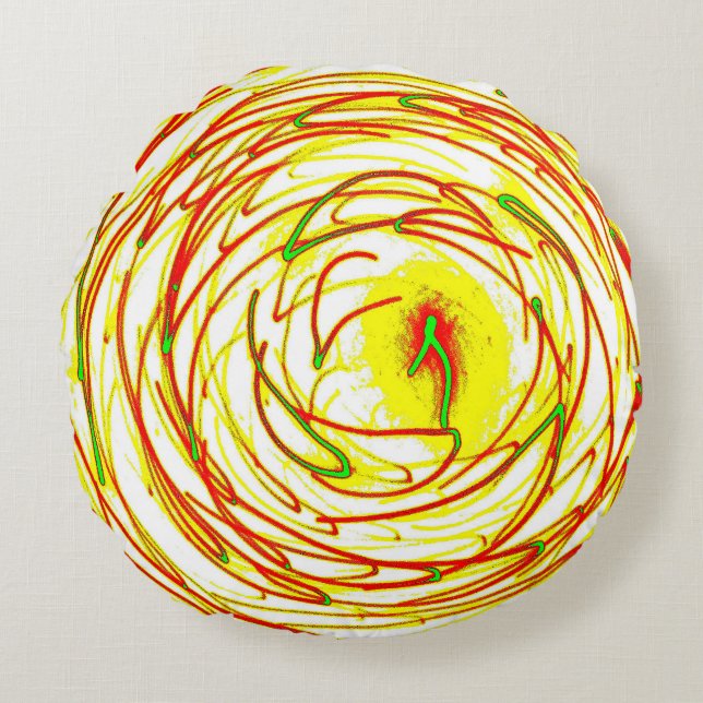 Vortex Round Cushion Round Pillow (Front)