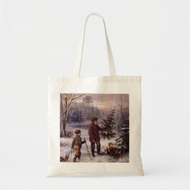 Vorweihnacht Franz Krüger Christmas Tree Snow Tote Bag (Front)