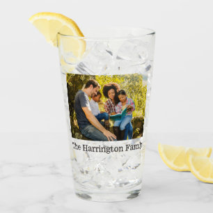 VOS 2 photos et nom personnalisé pinte verre