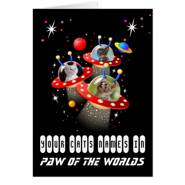 Vos 3 chats dans un Alien vaisseau spatial OVNI Sc (Devant)