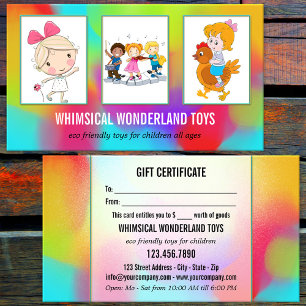Vos 3 photos Toy Store Carte de visite cadeau