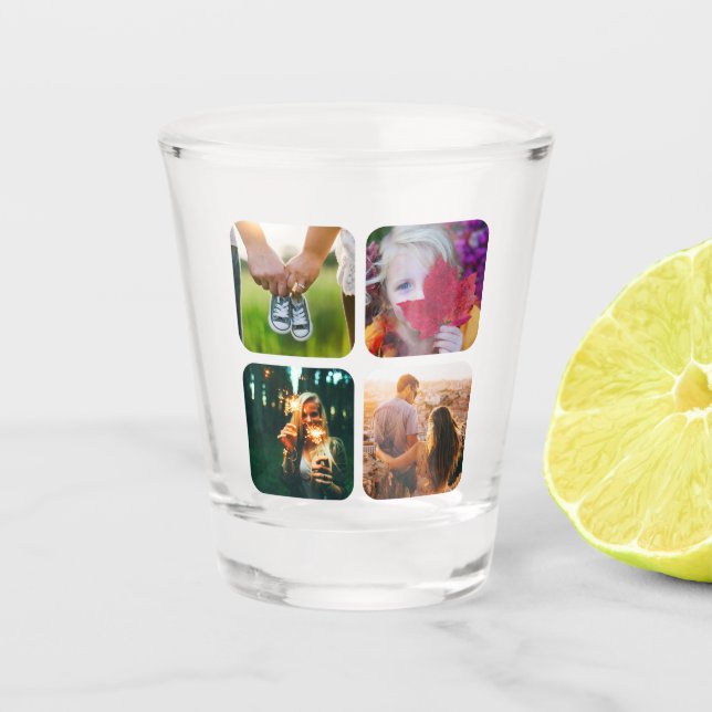 Vos 4 Photos Arrondi Modèle de verre de tir (Devant)