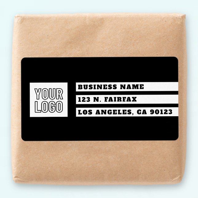 Vos bandes géométriques du logo | Noir et blanc (Créateur téléchargé)