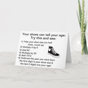 Vos chaussures peuvent indiquer votre âge Carte An