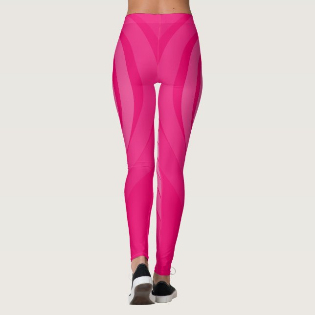 Vos Couleurs - Coeurs roses Love Pulses Leggings (Dos)