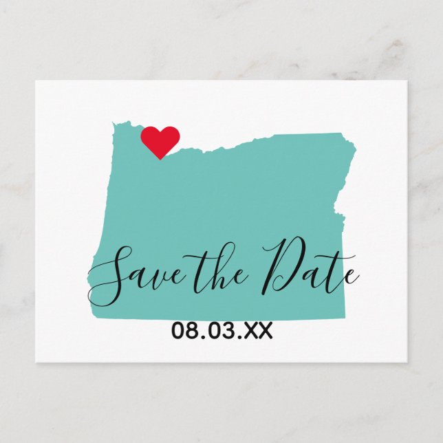 Vos couleurs Forme de carte Oregon Enregistrer la  (Devant)
