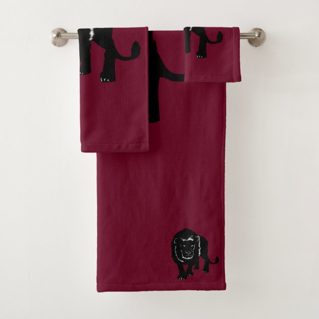 Vos couleurs Serviettes de bain avec Lion - Bordea (En situation)