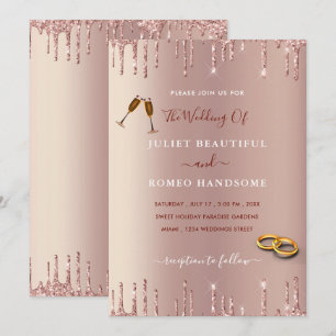 Vos Exemples de Cartes de Mariage Rose Gold Brilla