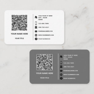 Vos informations d'analyse de code QR Carte de vis