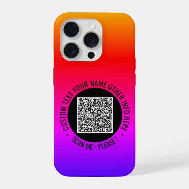Vos informations d'analyse de code QR coque iphone (Verso)