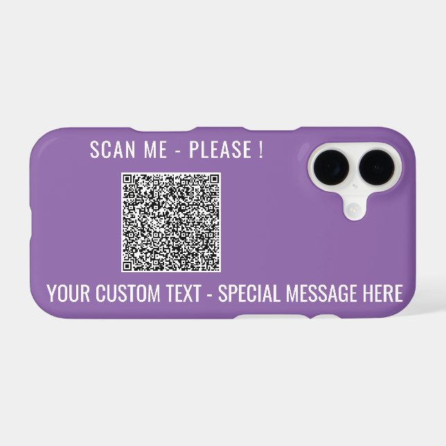 Vos informations d'analyse de code QR coque iphone (Verso (Horizontal))