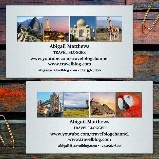 Vos photos agent de voyage ou Carte de visite de b (Créateur téléchargé)