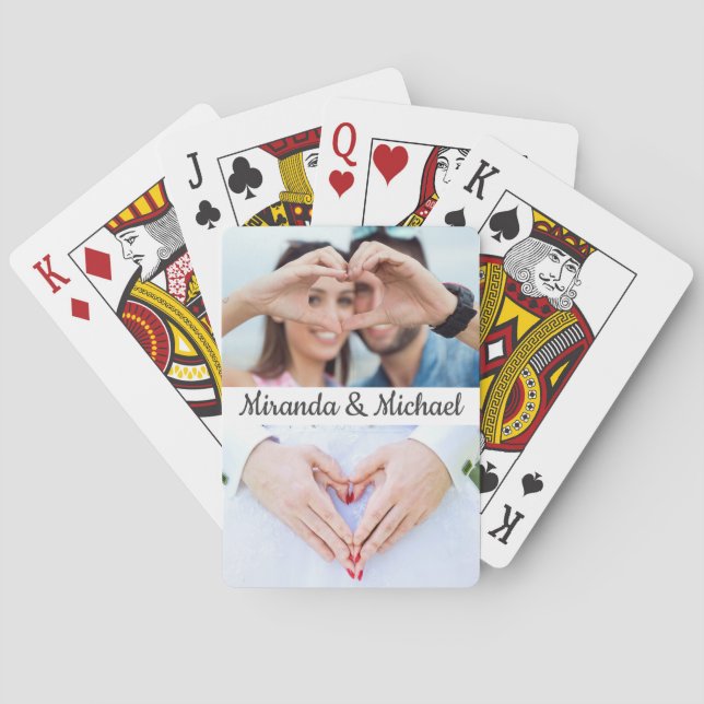 VOS photos et nom(s) personnalisées cartes à jouer (dos)