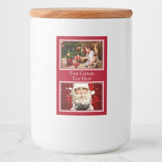 VOS PHOTOS étiquettes de Noël personnalisés (Devant)