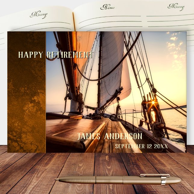 Vos Photos Sailboat Retirement Livre d'or (Créateur téléchargé)