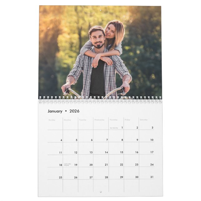 Vos photos sur chaque page Calendrier (Jan 2026)