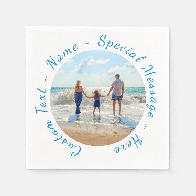 Vos serviettes en papier avec texte personnalisé p (Devant)