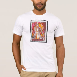 Vostok Spacecraft on Launchpad USSR Stamp 1969 T-Shirt