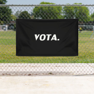 Vota vote in Spanish black white modern political Banner