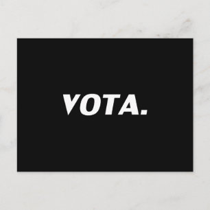 Vota vote in Spanish black white modern political Postcard