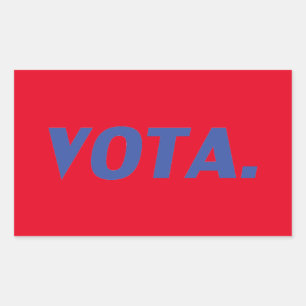 Vota vote in Spanish blue red modern political Sticker