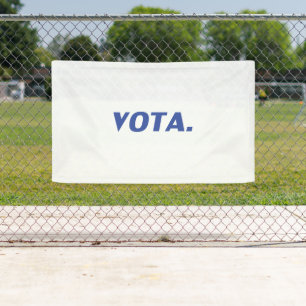 Vota vote in Spanish blue white modern political  Banner