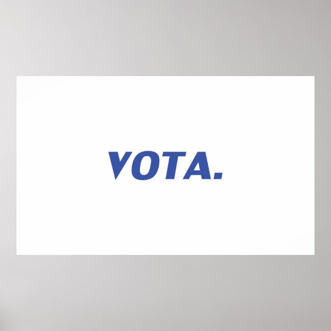 Vota vote in Spanish blue white modern political  Poster (Front)