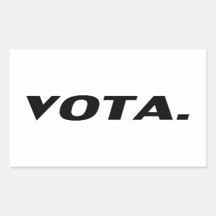 Vota vote in Spanish white black modern political Sticker