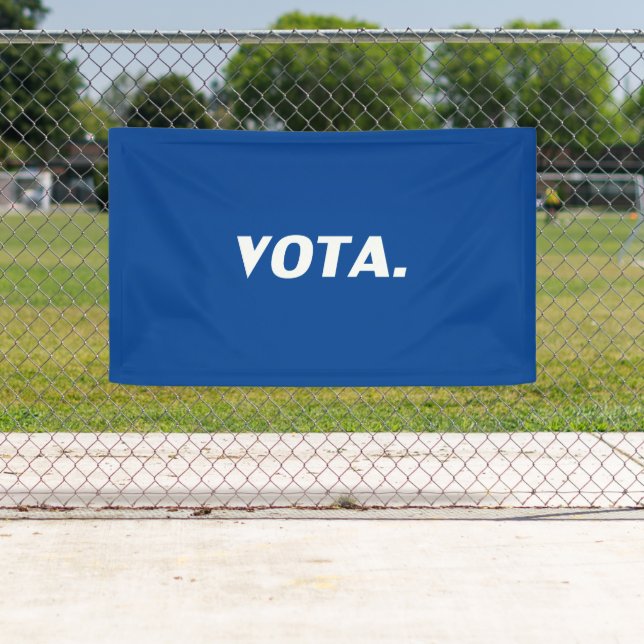 Vota vote in Spanish white blue modern political  Banner (Insitu)